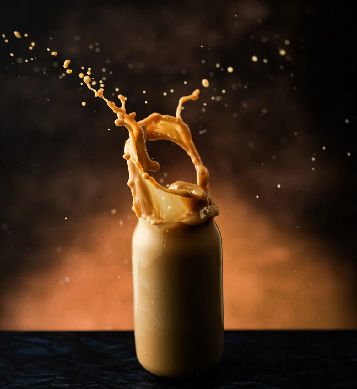 Caramel Courtesy, mid-pour.